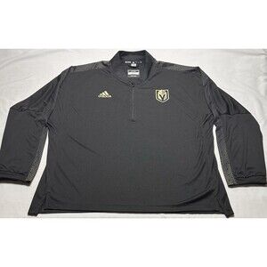 Adidas NHL Las Vegas Golden Nights 1/4 Zip Black Pullover Size XL